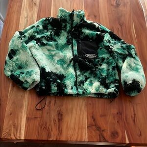 No Fear and H&M Collaboration Sherpa Tie Dyed Zip up jacket women’s size small